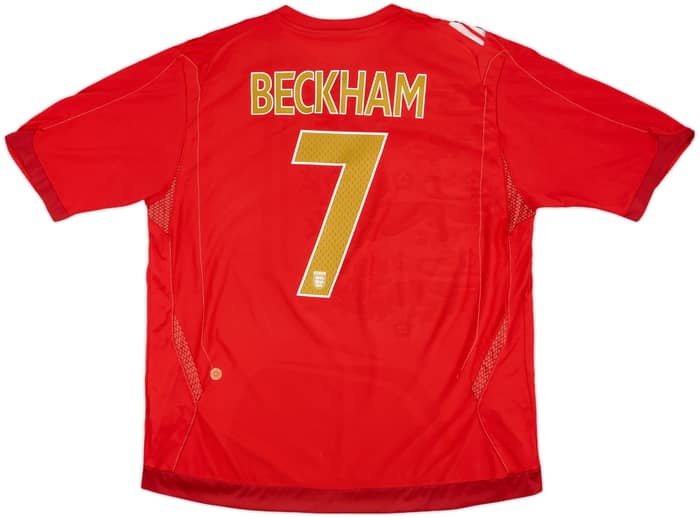 2006-08 England Away Shirt Beckham #7 - 6/10 - (XXL)