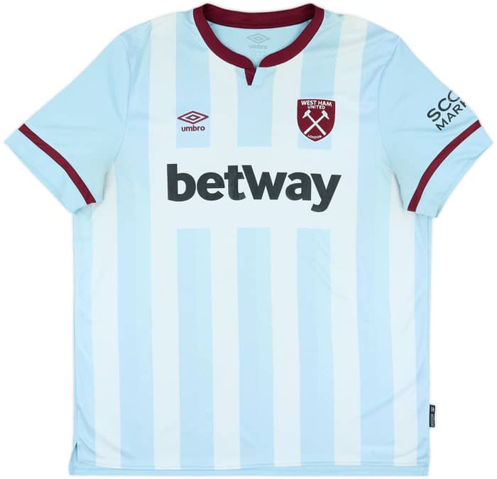 2021-22 West Ham Away Shirt Rice #41 - 7/10 - (XXL)