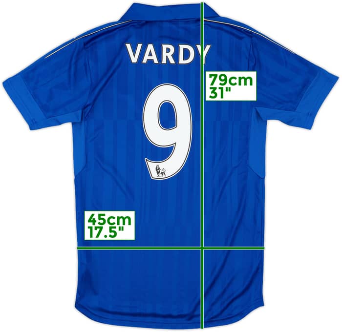 2016-17 Leicester Home Shirt Vardy #9 - 9/10 - (S)