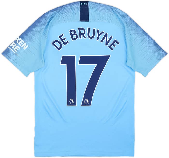 2018-19 Manchester City Home Shirt De Bruyne #17 - 8/10 - (S)