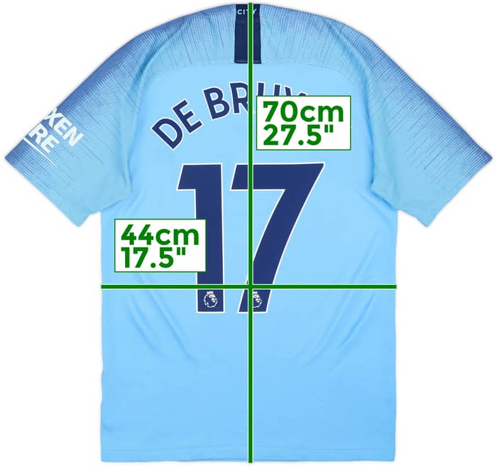 2018-19 Manchester City Home Shirt De Bruyne #17 - 8/10 - (S)