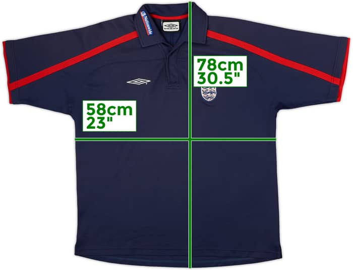 2002-03 England Umbro Polo Shirt - 8/10 - (XL)