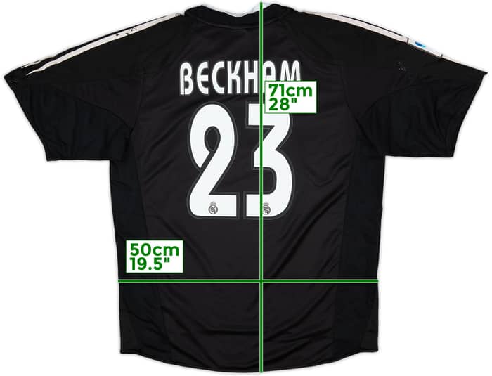 2004-05 Real Madrid Away Shirt Beckham #23 - 7/10 - (M)