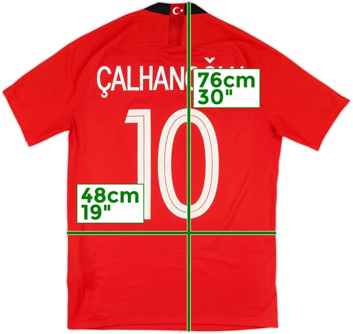 2018-19 Turkey Authentic Home Shirt Calhanoglu #10 - 6/10 - (M)