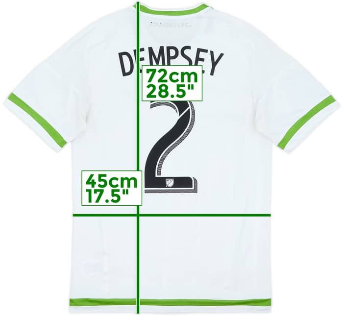 2015-16 Seattle Sounders Player Issue Away Shirt Dempsey #2 - 7/10 - (M)