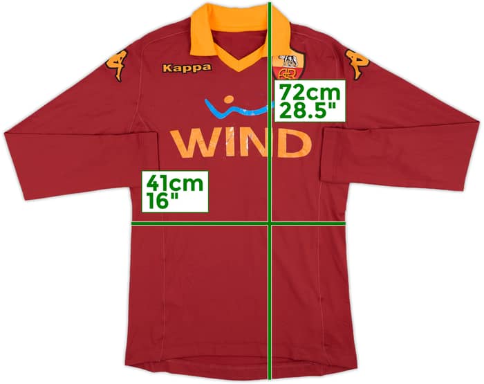 2012-13 Roma Home L/S Shirt Bojan #14 - 4/10 - (S)