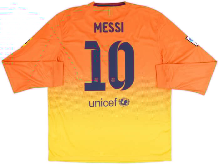 2012-13 Barcelona Away L/S Shirt Messi #10 (XL)