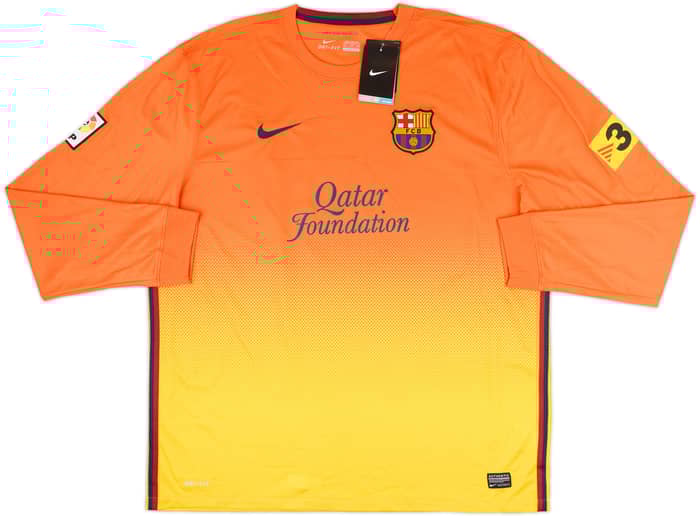 2012-13 Barcelona Away L/S Shirt Messi #10 (XXL)