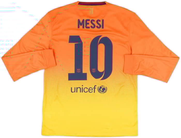 2012-13 Barcelona Away L/S Shirt Messi #10 (M)