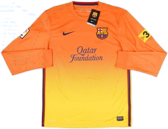 2012-13 Barcelona Away L/S Shirt Messi #10 (M)