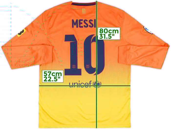 2012-13 Barcelona Away L/S Shirt Messi #10 (L)