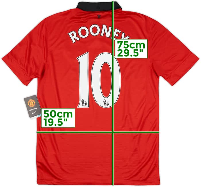 2013-14 Manchester United Home Shirt Rooney #10 (M)