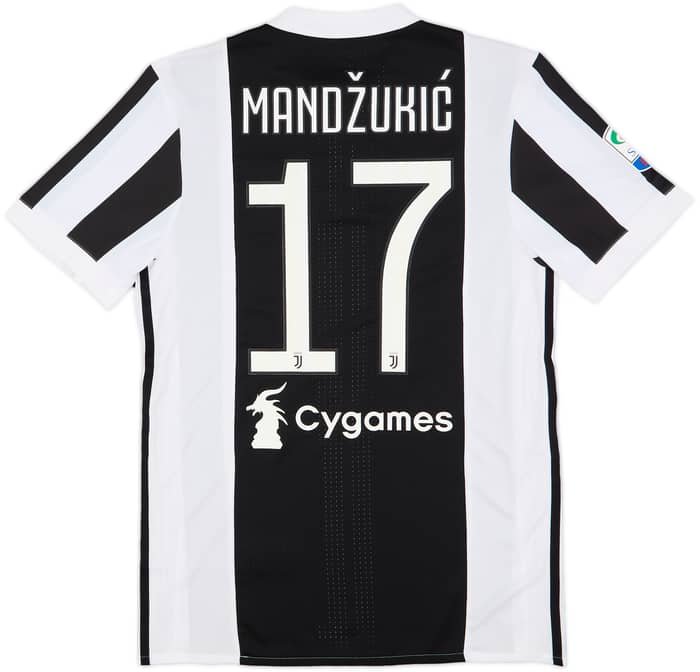 2017-18 Juventus Authentic Home Shirt Mandzukic #17 (L)
