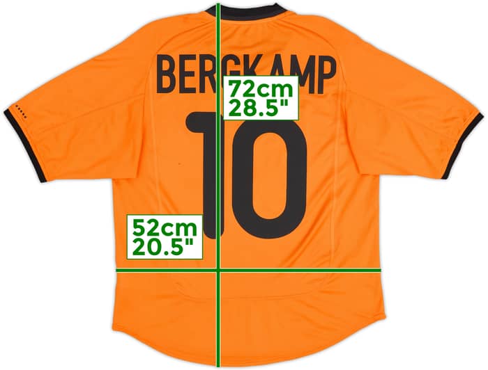 2000-02 Netherlands Home Shirt Bergkamp #10 - 8/10 - (M)