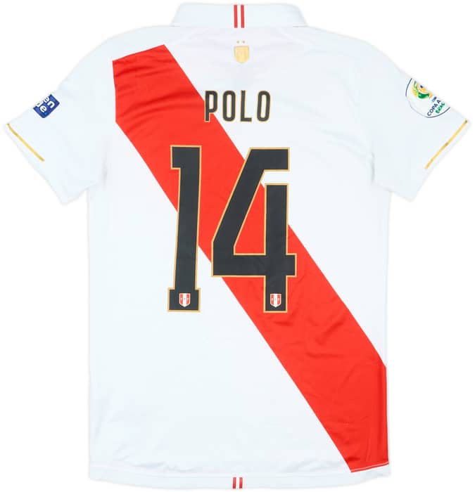 2019 Peru Match Issue Copa America Home Shirt Polo #14