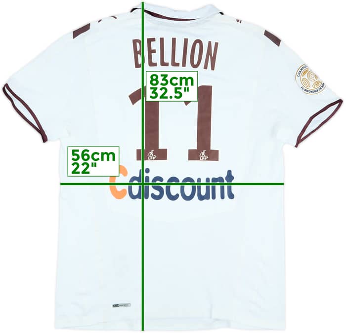 2009-10 Bordeaux Match Issue Away Shirt Bellion #11