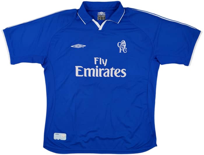 2001-03 Chelsea Home Shirt Zola #25 - 8/10 - (XL)