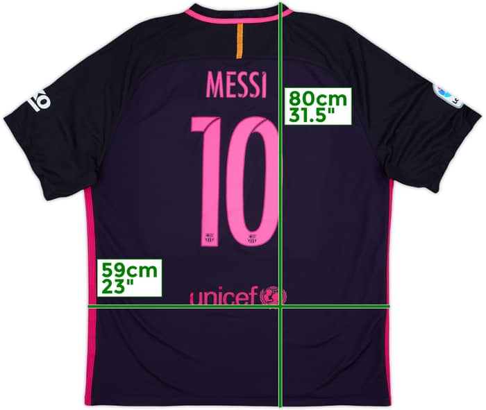 2016-17 Barcelona Away Shirt Messi #10 - 9/10 - (XXL)