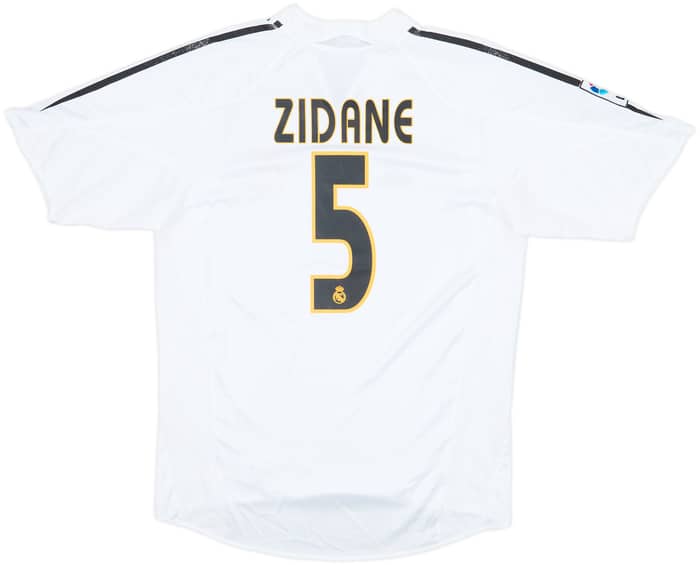 2004-05 Real Madrid Home Shirt Zidane #5 - 6/10 - (M)