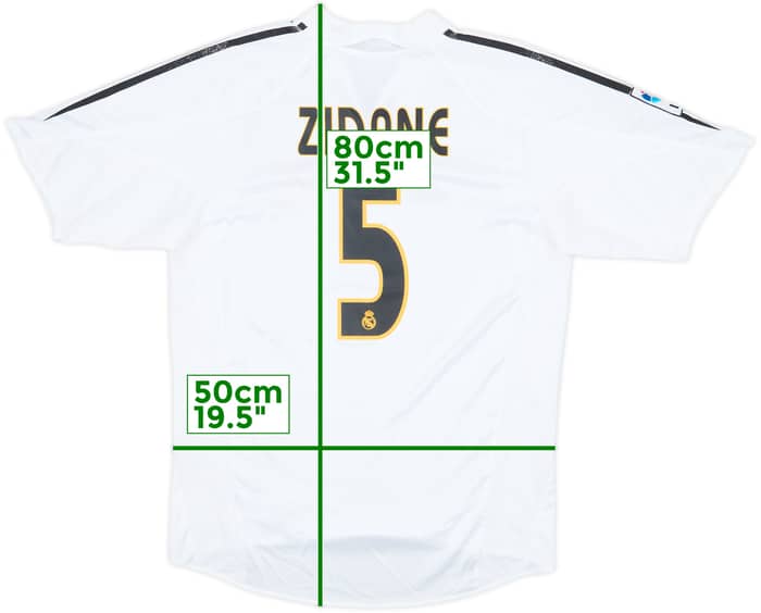 2004-05 Real Madrid Home Shirt Zidane #5 - 6/10 - (M)