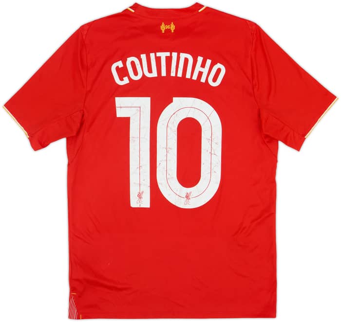 2015-16 Liverpool Home Shirt Coutinho #10 - 5/10 - (S)