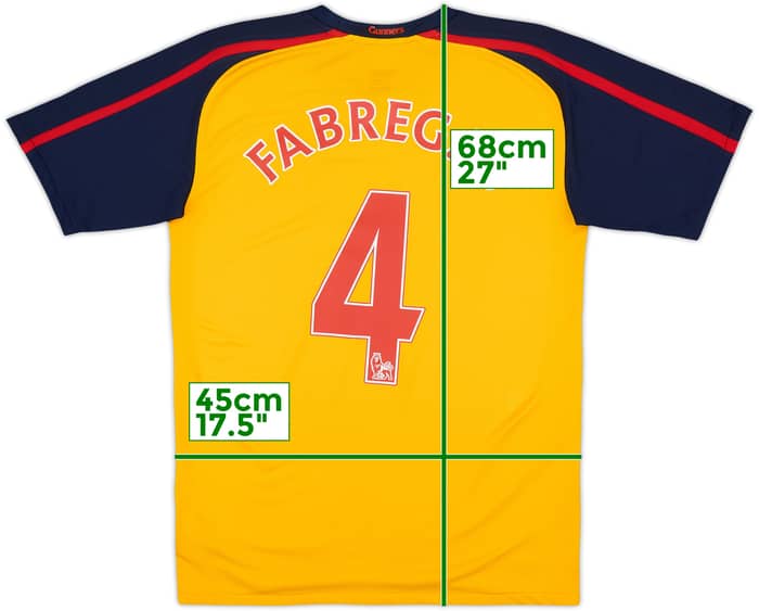 2008-09 Arsenal Away Shirt Fabregas #4 - 8/10 - (XL.Boys)