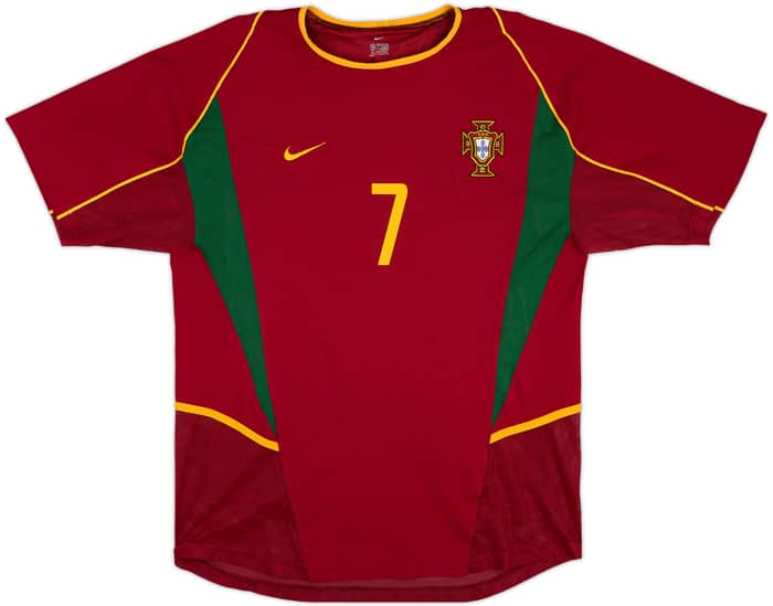 2002-04 Portugal Player Issue Home Shirt Figo #7 - 8/10 - (M)