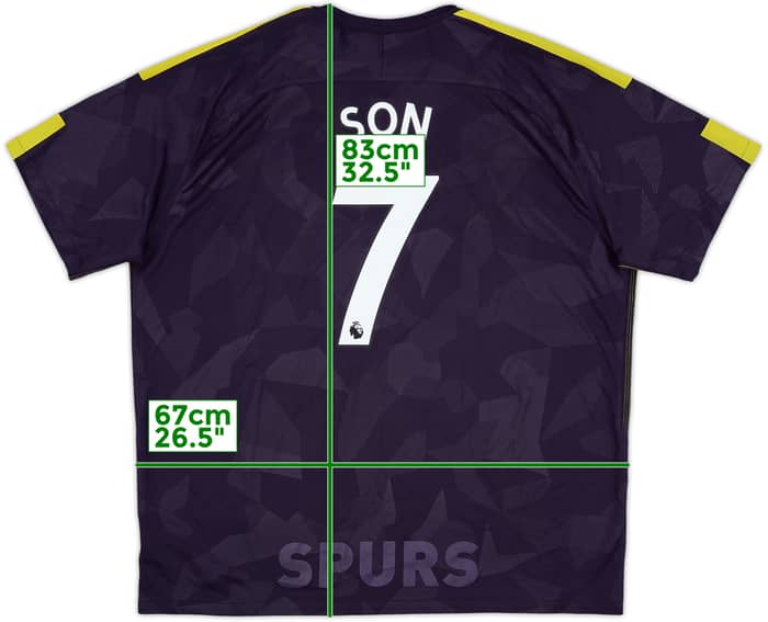 2017-18 Tottenham Third Shirt Son #7 - 7/10 - (3XL)