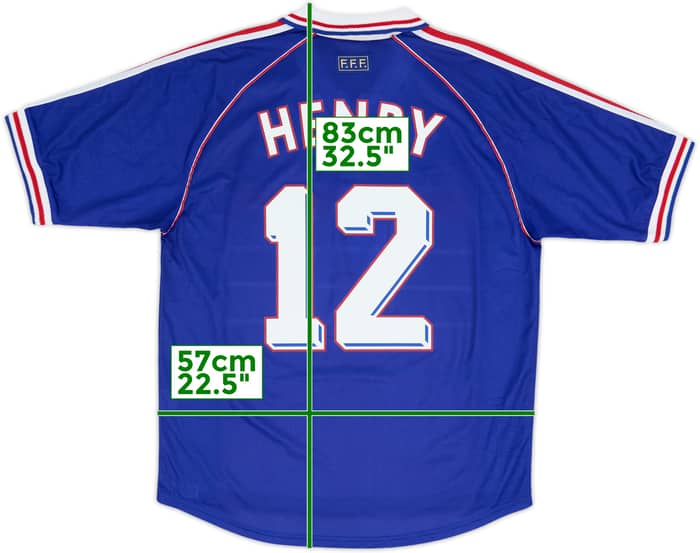 1998-00 France Home Shirt Henry #12 - 10/10 - (L)