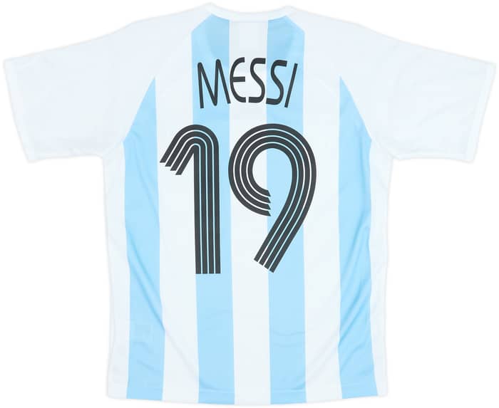 2005-07 Argentina Basic Home Shirt Messi #19 - 9/10 - (S)