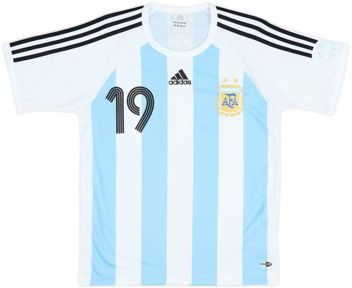 2005-07 Argentina Basic Home Shirt Messi #19 - 9/10 - (S)