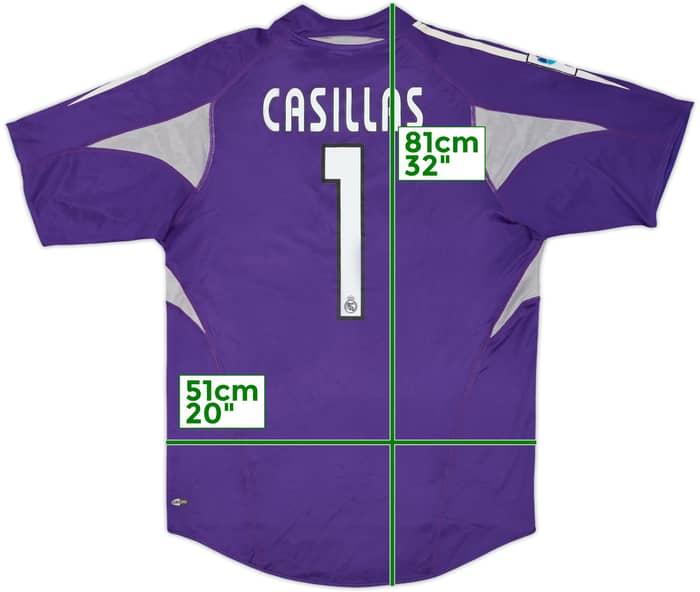 2004-05 Real Madrid GK S/S Shirt Casillas #1 - 6/10 - (S)