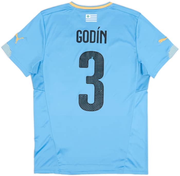 2014-15 Uruguay Home Shirt Godin #3 - 6/10 - (M)
