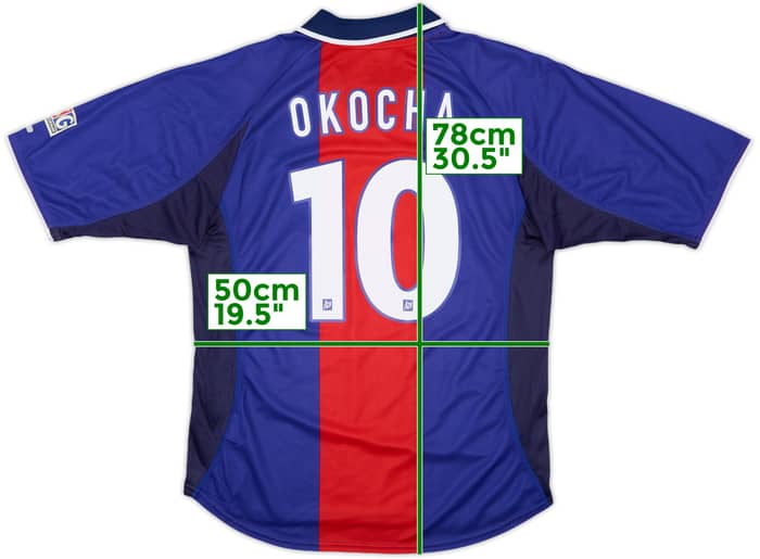 2000-01 Paris Saint-Germain Home Shirt Okocha #10 - 9/10 - (M)