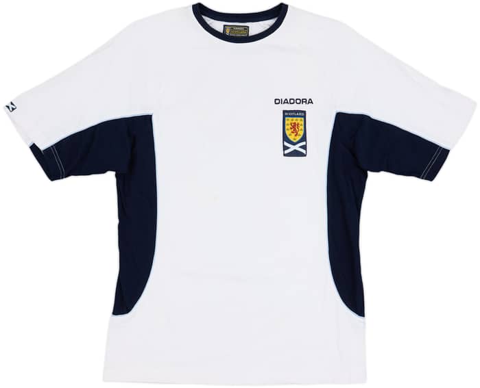 2003-04 Scotland Diadora Cotton Tee - 6/10 - (S)