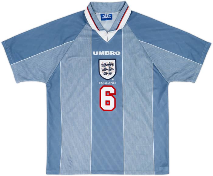 1996-97 England Away Shirt Southgate #6 - 8/10 - (L)