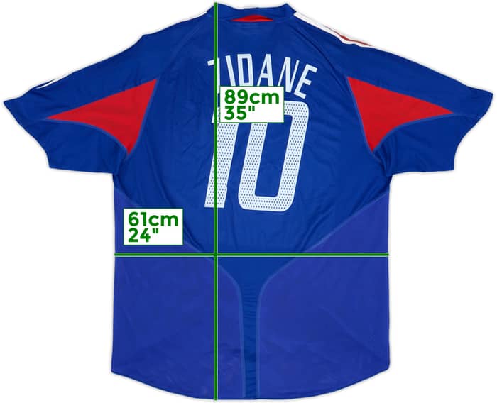 2004-06 France Home Shirt Zidane #10 - 7/10 - (XXL)