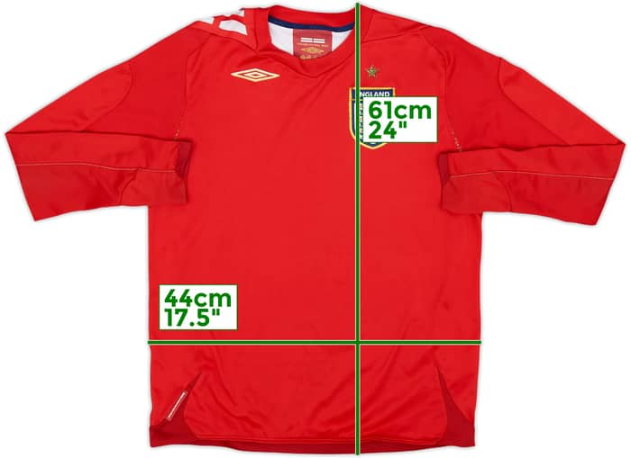 2006-08 England Away L/S Shirt - 8/10 - (L.Boys)