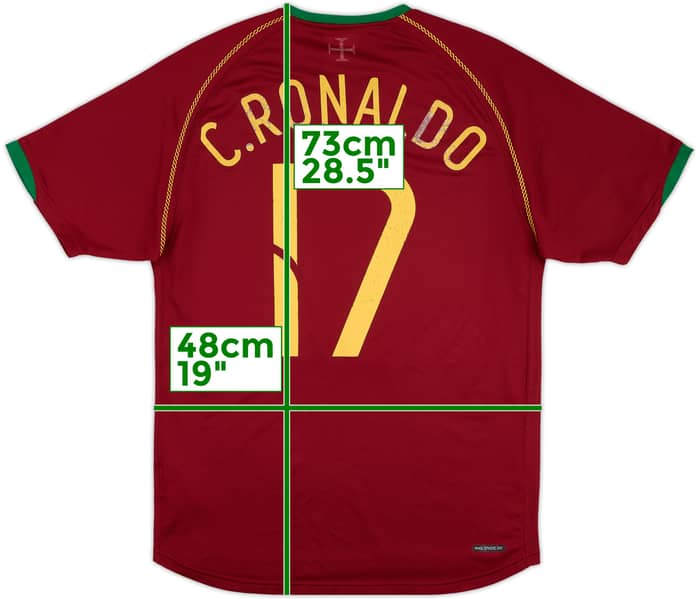 Camiseta de local de Portugal 2006-08 C.Ronaldo #17 - 6/10 - (M)
