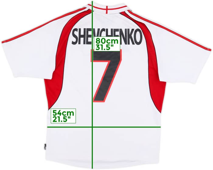 2000-02 AC Milan Away Shirt Shevchenko #7 - 8/10 - (L)