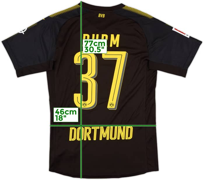 2017-18 Borussia Dortmund Away Shirt Durm #37 - 9/10 - (M)