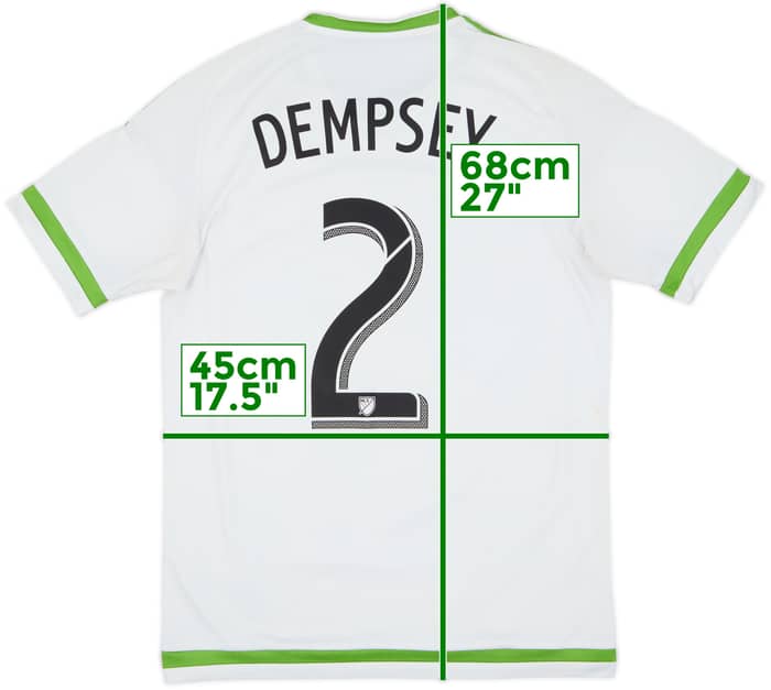 Camiseta de visitante del Seattle Sounders 2015 Dempsey #2 - 6/10 - (S)