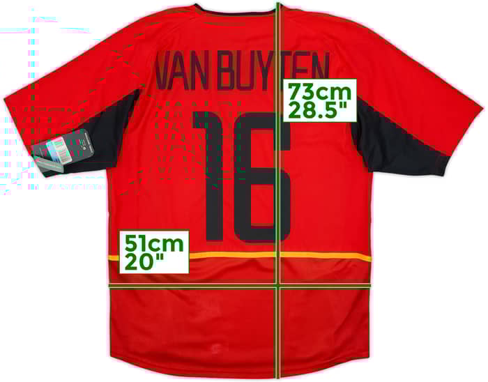 2002-04 Belgium Home Shirt Van Buyten #16 (M)