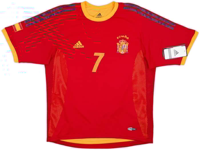 2002-04 Spain Player Issue Home Shirt Raul #7 (M)