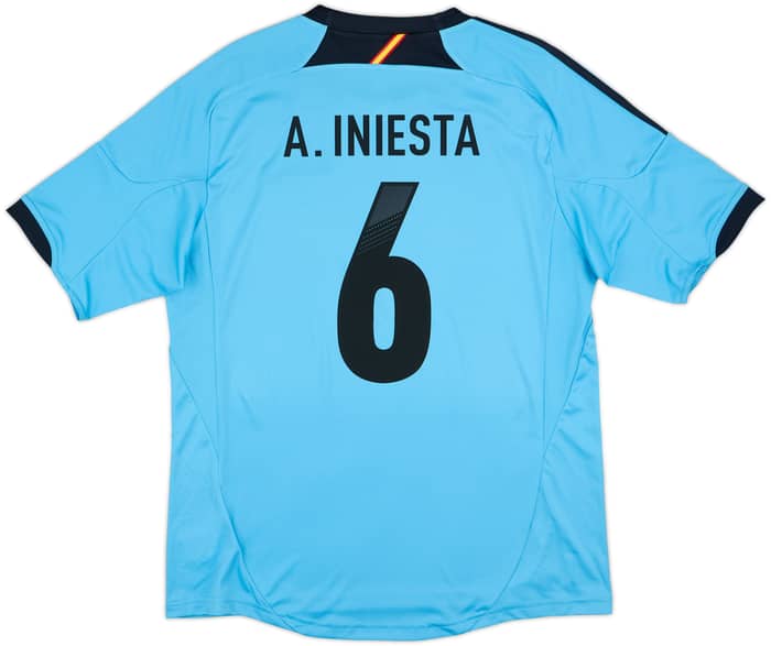 Camiseta de visitante de España 2012-14 A.Iniesta #6 (L)