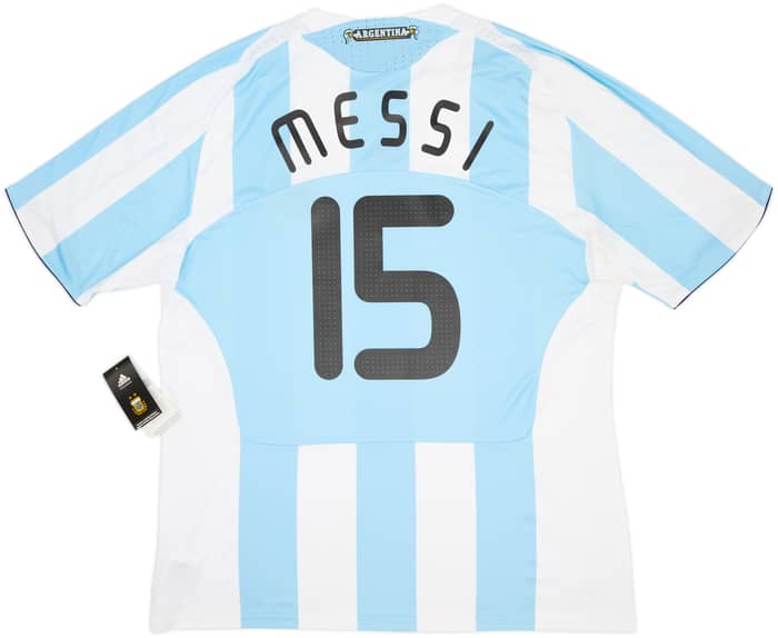 2007-09 Argentina Home Shirt Messi #15 (XXL)