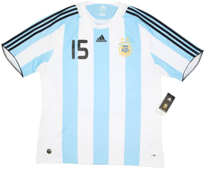 2007-09 Argentina Home Shirt Messi #15 (XXL)