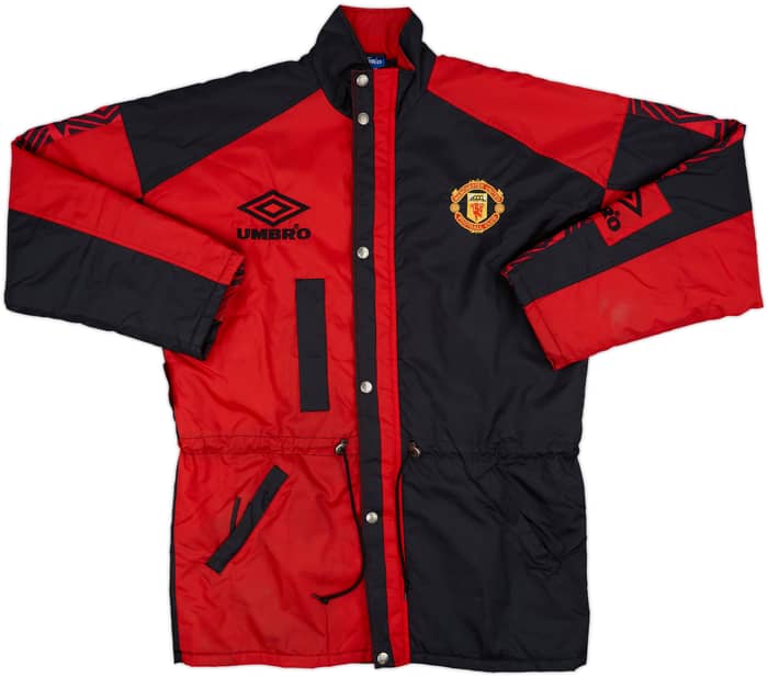 1995-97 Manchester United Umbro Padded Bench Coat - 8/10 - (M)