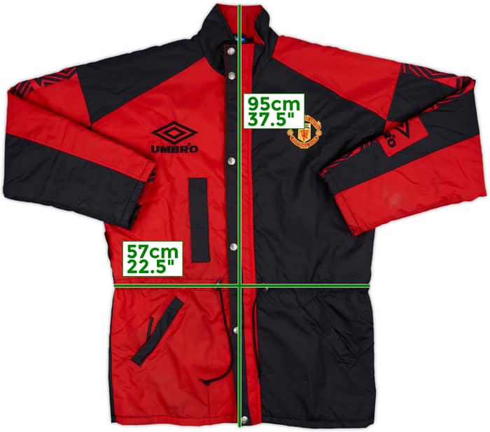 1995-97 Manchester United Umbro Padded Bench Coat - 8/10 - (M)