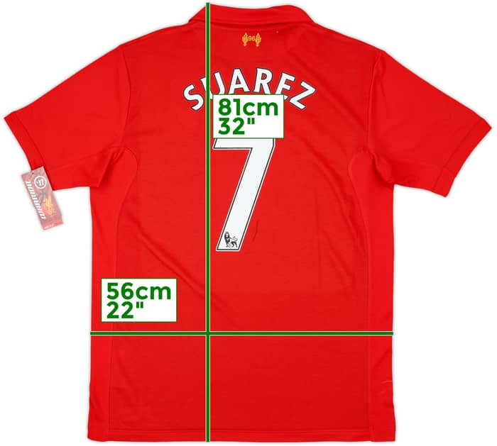 2012-13 Liverpool Home Shirt Suarez #7 (L)